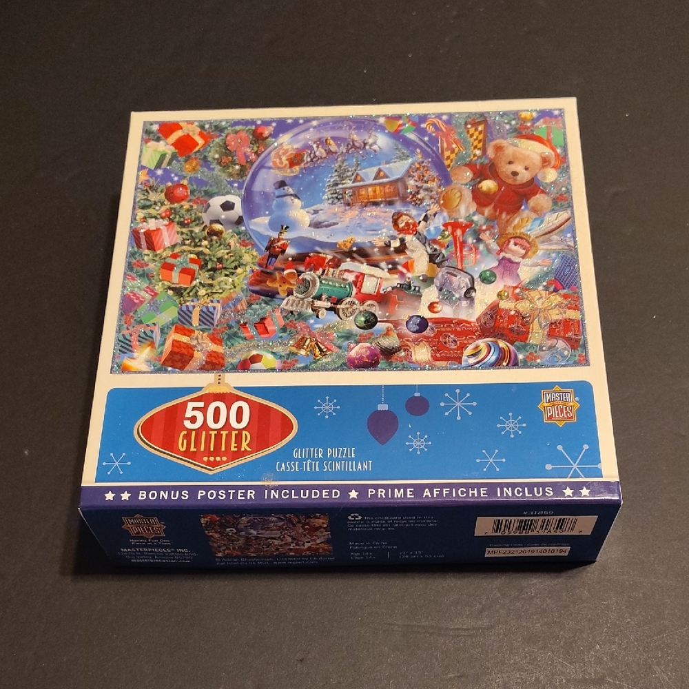 500 Piece Glitter Puzzle with Bonus Poster